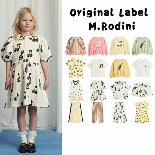 Nordic Style Music Symbol Printed Dress Sweatershirt