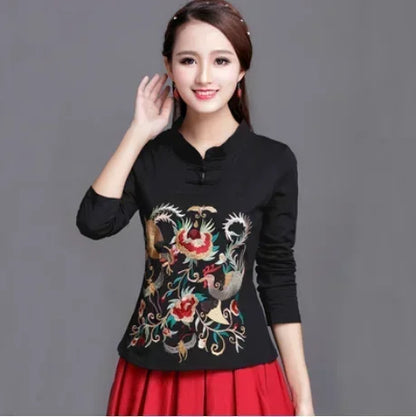 Streetwear Fashion Casual Women Vintage Top