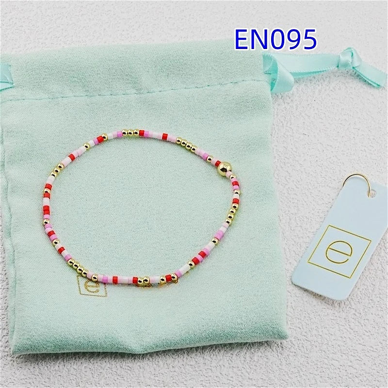 Colorful Seed Beads Charm Stackable Stretch Bracelet