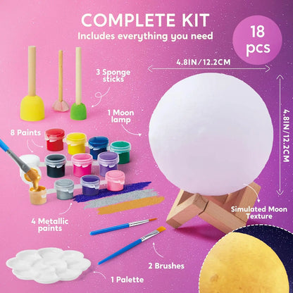 3D Paint Your Own Moon Lamp Kit Galaxy