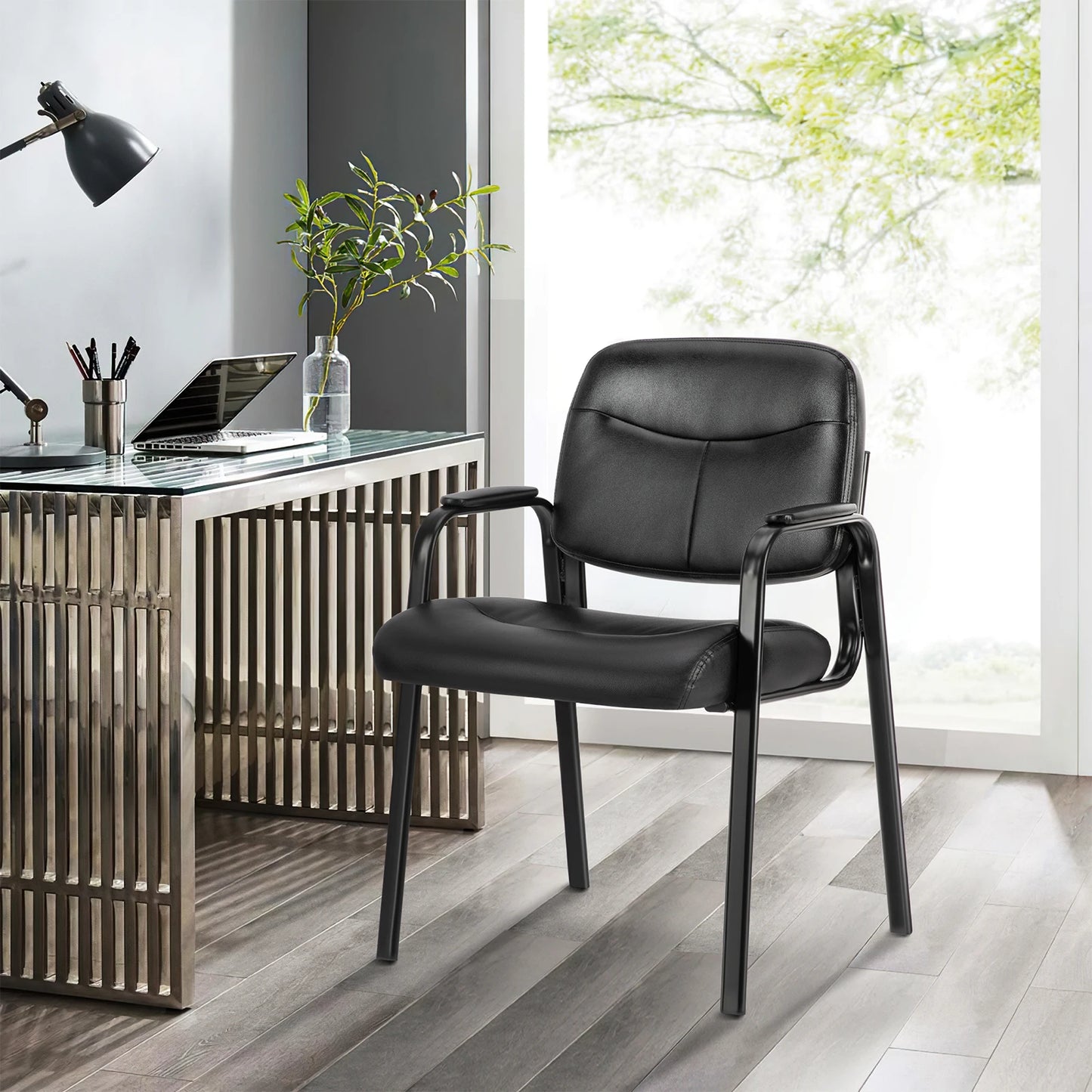 Pu Leather Office Waiting Room Guest Chair