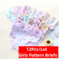 12PC Cotton Girls Underwear Briefs