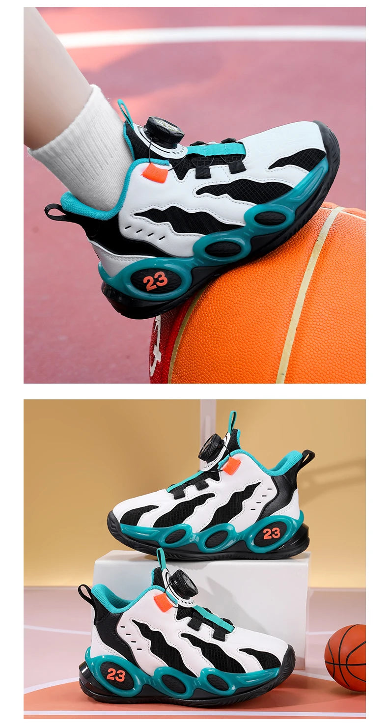 Fashion Basketball Shoes High-top PU Leather