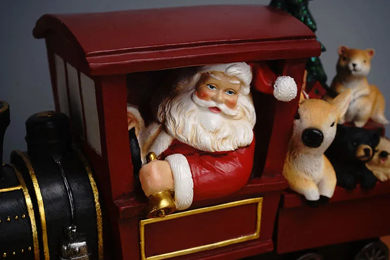 Santa Claus Statue Home Resin Sculpture Decoration