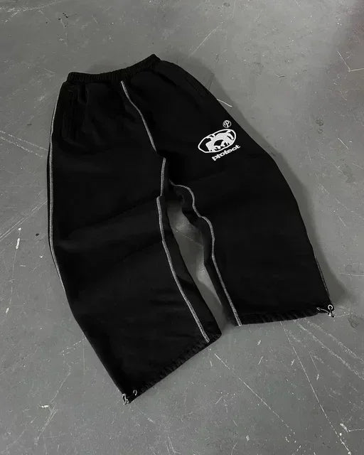 American Sweatpants Mens Gothic Hip Hop Baggy Elastic Waist