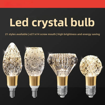 Acrylic Crystal LED Bulb Chandelier Fairy Lamp