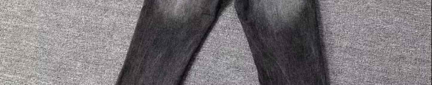 Black Grey Jeans Micro Flared Pants Youth