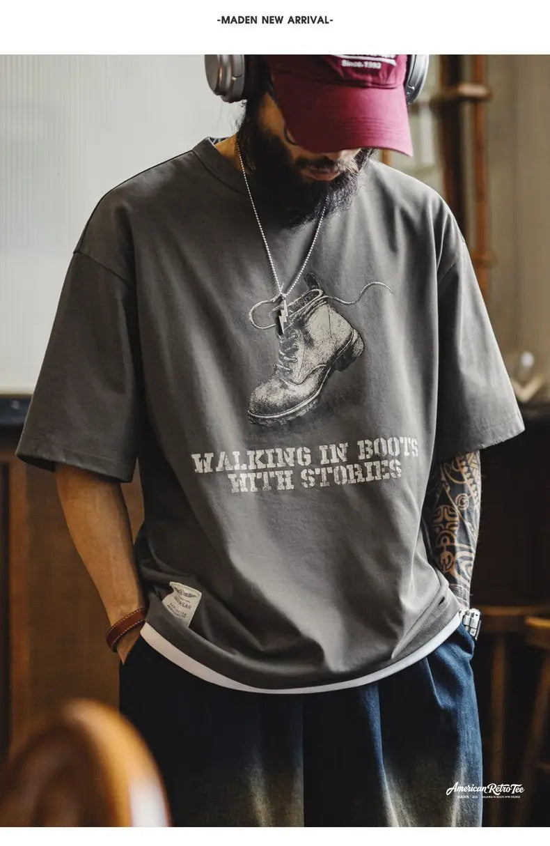 Vintage Graphic Printed Crewneck Loose Oversized Streetwear