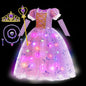 Disney Glowing Rapunzel Costume Girl LED Princess Gown