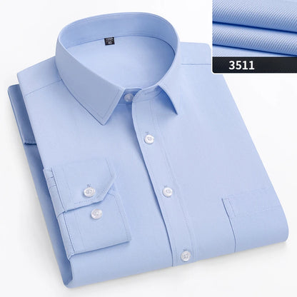 double collor Full shirts for men plus size