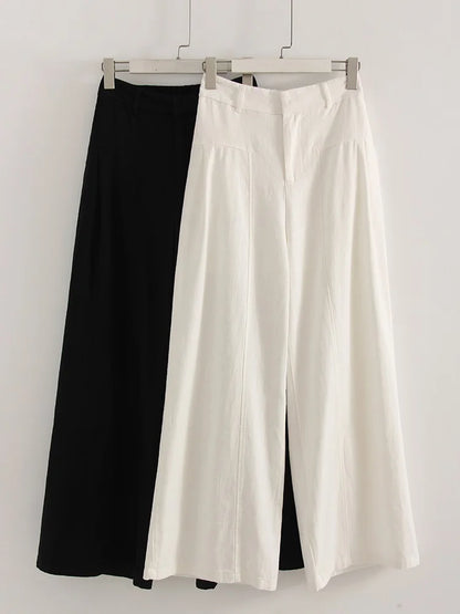Women Wide Leg Formal Straight Leg Pants