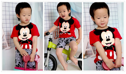 Boys Nighty Cartoon Cute Short Sleeve Pajamas