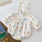 Baby Girls Long Sleeve Flower Embroidery Jumpsuit