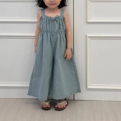 Girl Sleeveless Princess Casual Jumpsuits