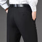 Mens High Waist Wool Trousers Cashmere Suit