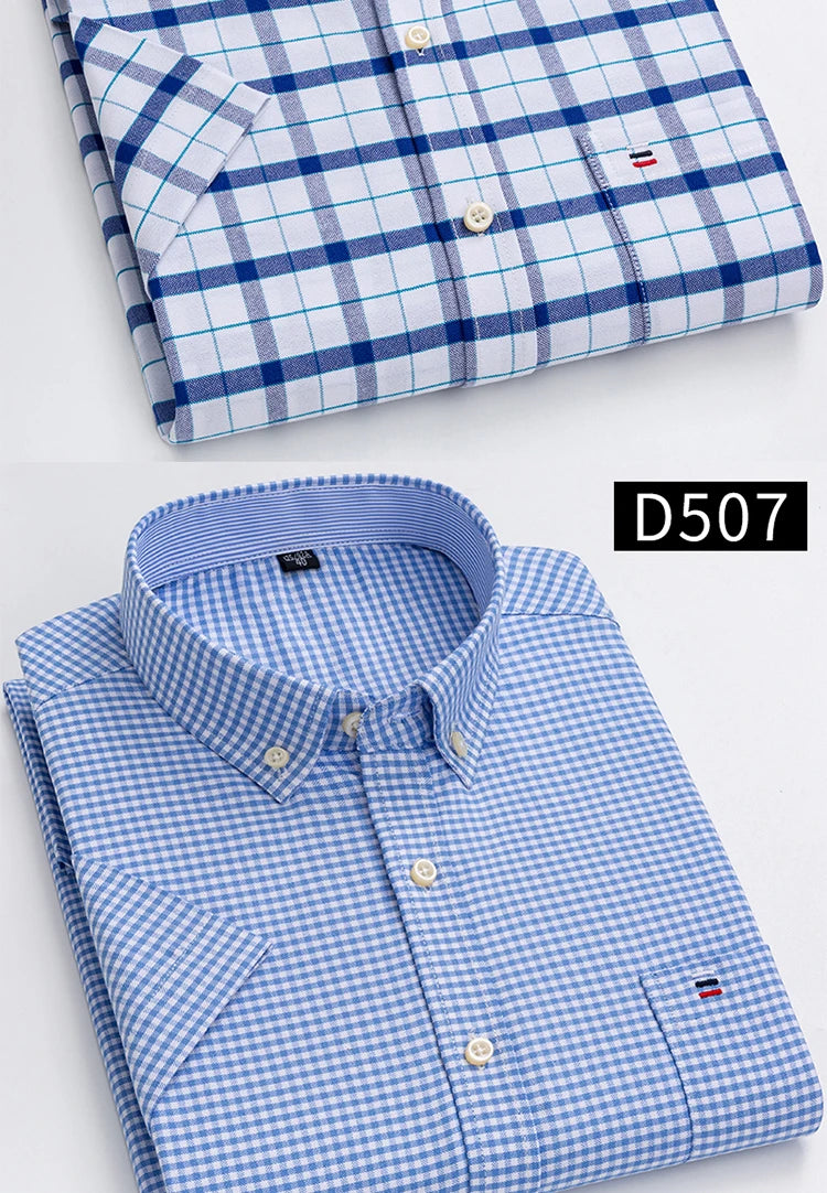 Plus Size Men Plaid Striped Formal Business