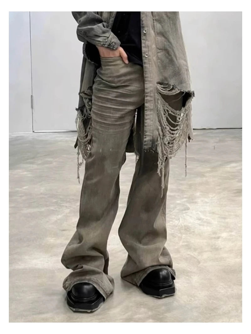 Men's Horn Wide Skinny Stacked Denim Pant