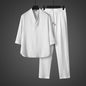 2 Pcs Mens Fashion Trend Solid Color Loose Sport