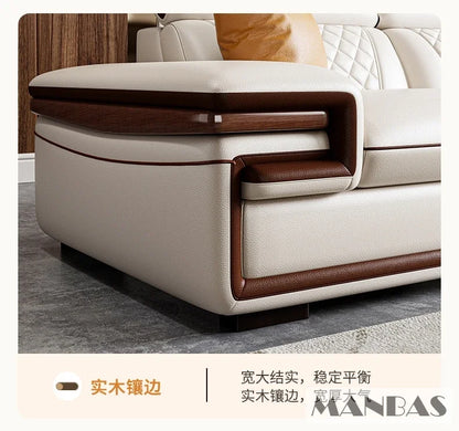 Genuine Leather Sofa Set for Living Room
