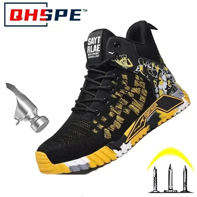 Mens Steel Toe Safety Shoes Puncture-Proof