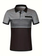 Short Sleeved Men's Casual Polo shirt, V-neck