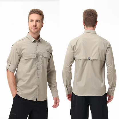 Men's UPF 50+ Casual Long Sleeve Fishing Shirts