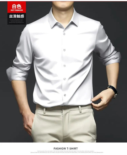 Men's Long Sleeve Shirt Luxurious Wrinkle Resistant