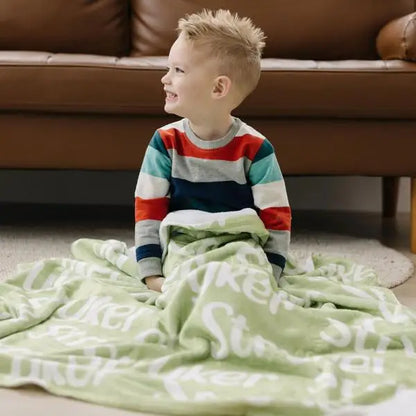 Personalized Color Blanket Baby Name Swaddle Fleece