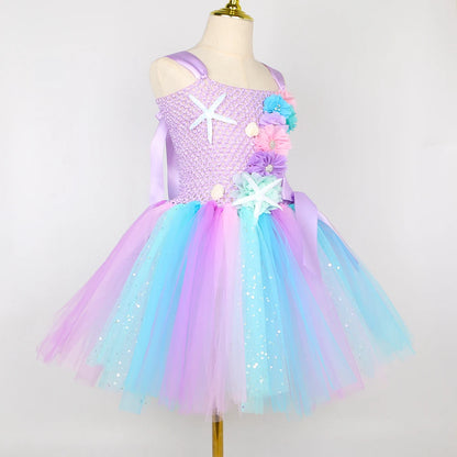 Princess Mermaid Tutu Dresses Costume for Kids