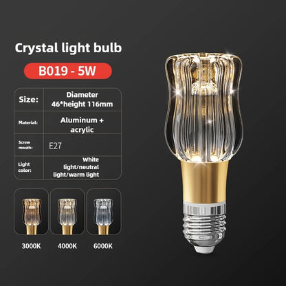 Acrylic Crystal LED Bulb Chandelier Fairy Lamp