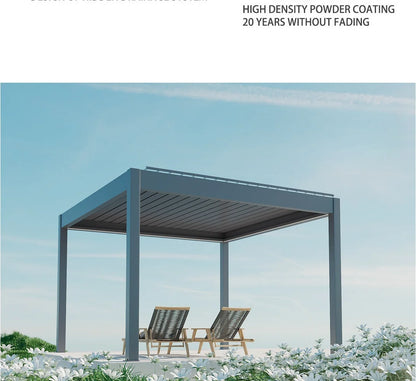Aluminum Louvered Sunroof Pergola Roof Canopy