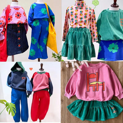 Girls Sweatshirts Skirts Pants Clothing Sets