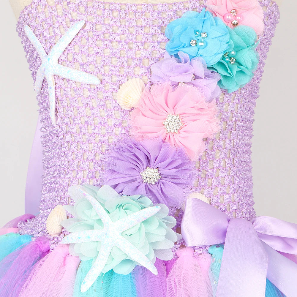 Princess Mermaid Tutu Dresses Costume for Kids