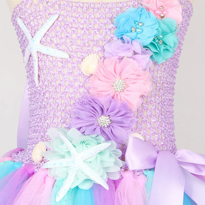 Princess Mermaid Tutu Dresses Costume for Kids