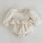 Infant Baby Girls Sleeveless Knit Rompers