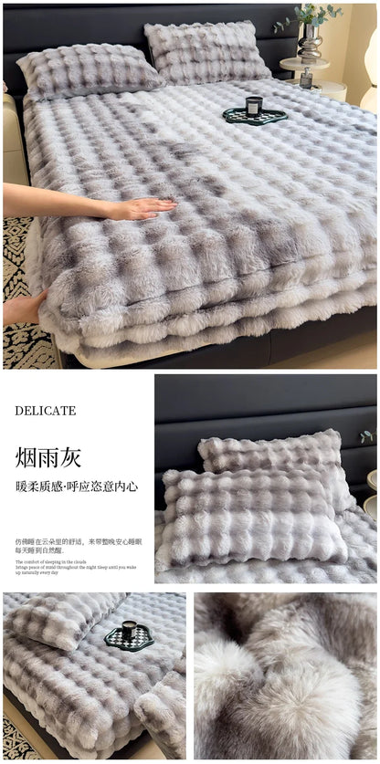 Plush Sheet Cover All-inclusive Mattress Protective Cover