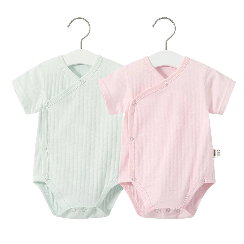 2Pcs Newborn Baby Girls Romper Pure Cotton Bodysuit