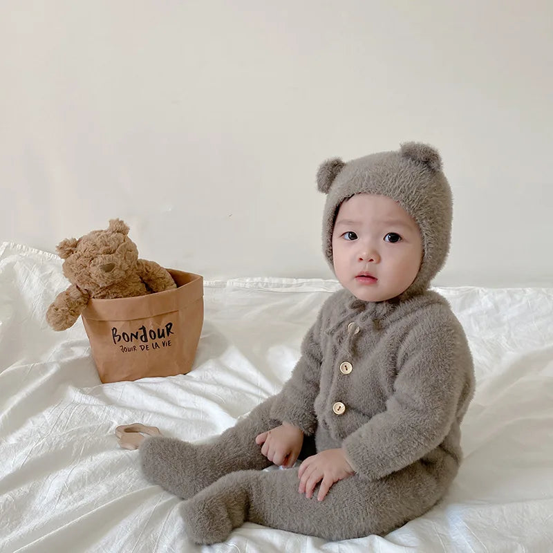 Baby Boy's/Girl's Jumpsuit Mink Velvet Cute Bear