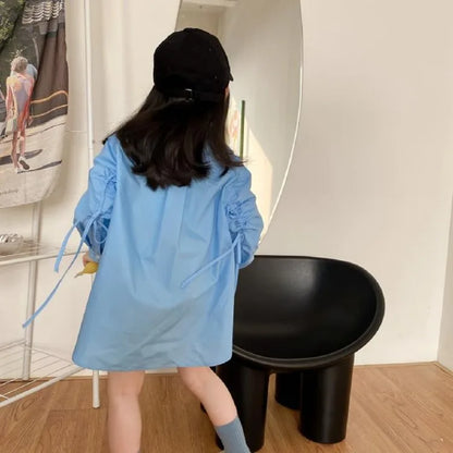 Kids' Lightweight Trendy Loose Irregular Design Shirt