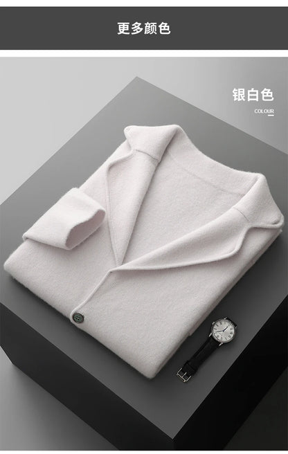 Men's Cashmere Knitted Cardigan Casual Jacket Top