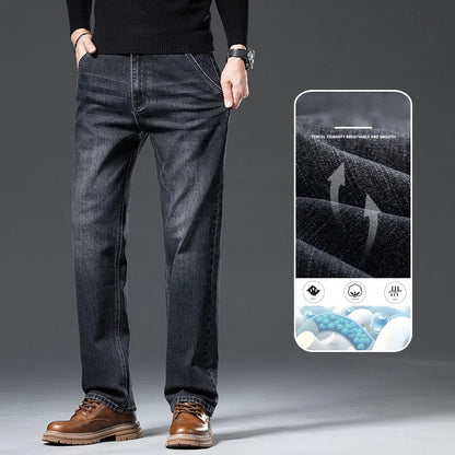 Stretch Black Blue Casual Mens Trousers Classic