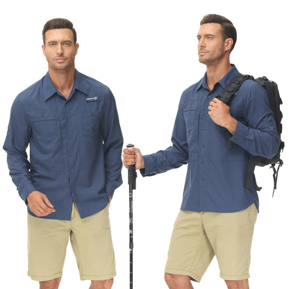Men's UPF 50+ Casual Long Sleeve Fishing Shirts