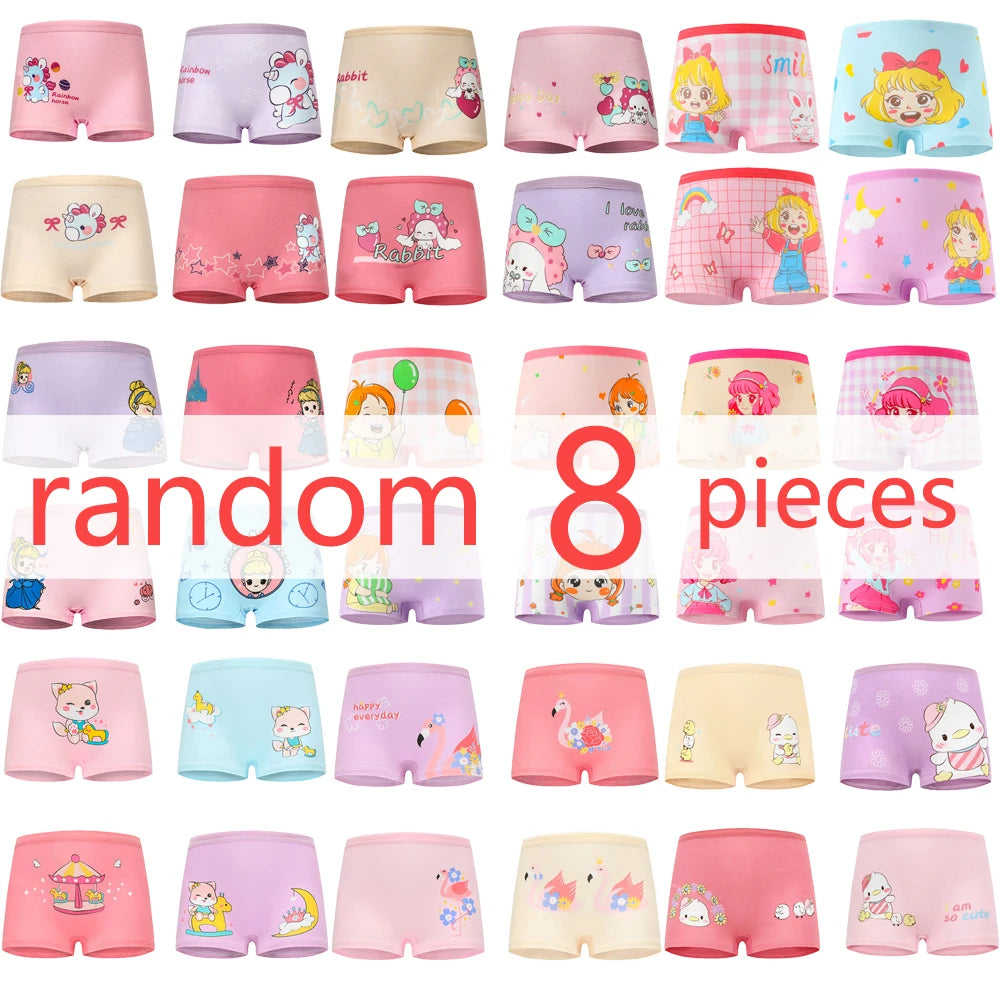 12 Pcs Girls Breathable Cotton Cute Cartoon Panties