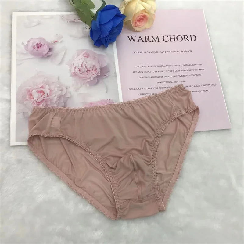 Sexy men's ultra-thin translucent style briefs