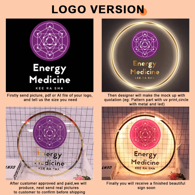 Custom Acrylic Business Logo Neon Lights Personalised