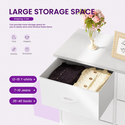 8 Fabric Drawers Storage Cabinet Steel Frame Assembly