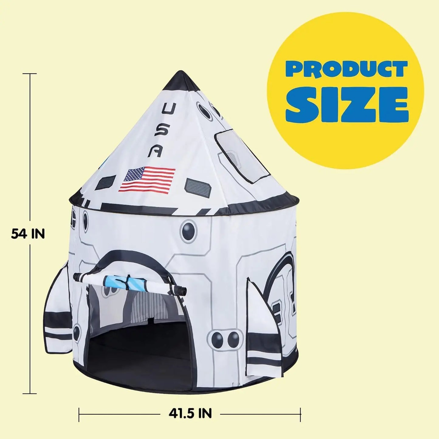 Rocket Ship Pop up Play Tent Indoor Outdoor