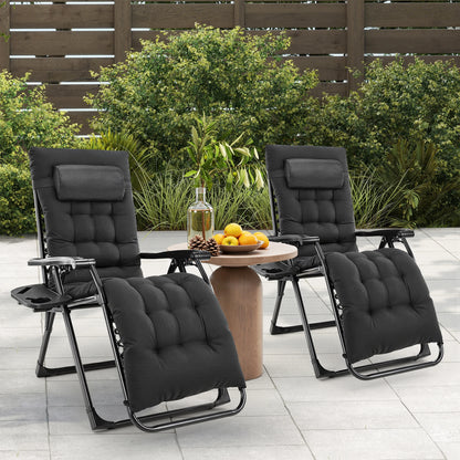 Patio Lounge Chair Folding Portable with Cup Holder