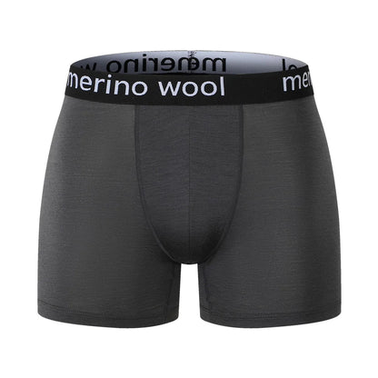Mens Merino Wool Boxer Brief Breathable Fitness