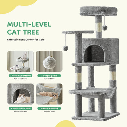 Tall Multi-Cat Climbing Tower for Pet Furniture